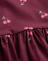 Jurk - Print all-over - Donkerrood