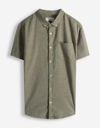 Overhemd - Linnenmix - groen