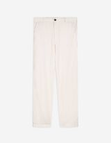 Pantaloni chino - Misto lino - bianco