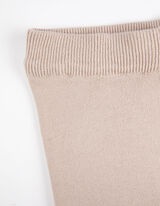 Paperbag Hose - Feinstrick - beige