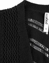 Kardigán - Perforált kötött - fekete