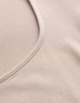 T-Shirt - Viskose - Beige