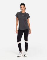 T-shirt - materiał oddychający - ciemny szary