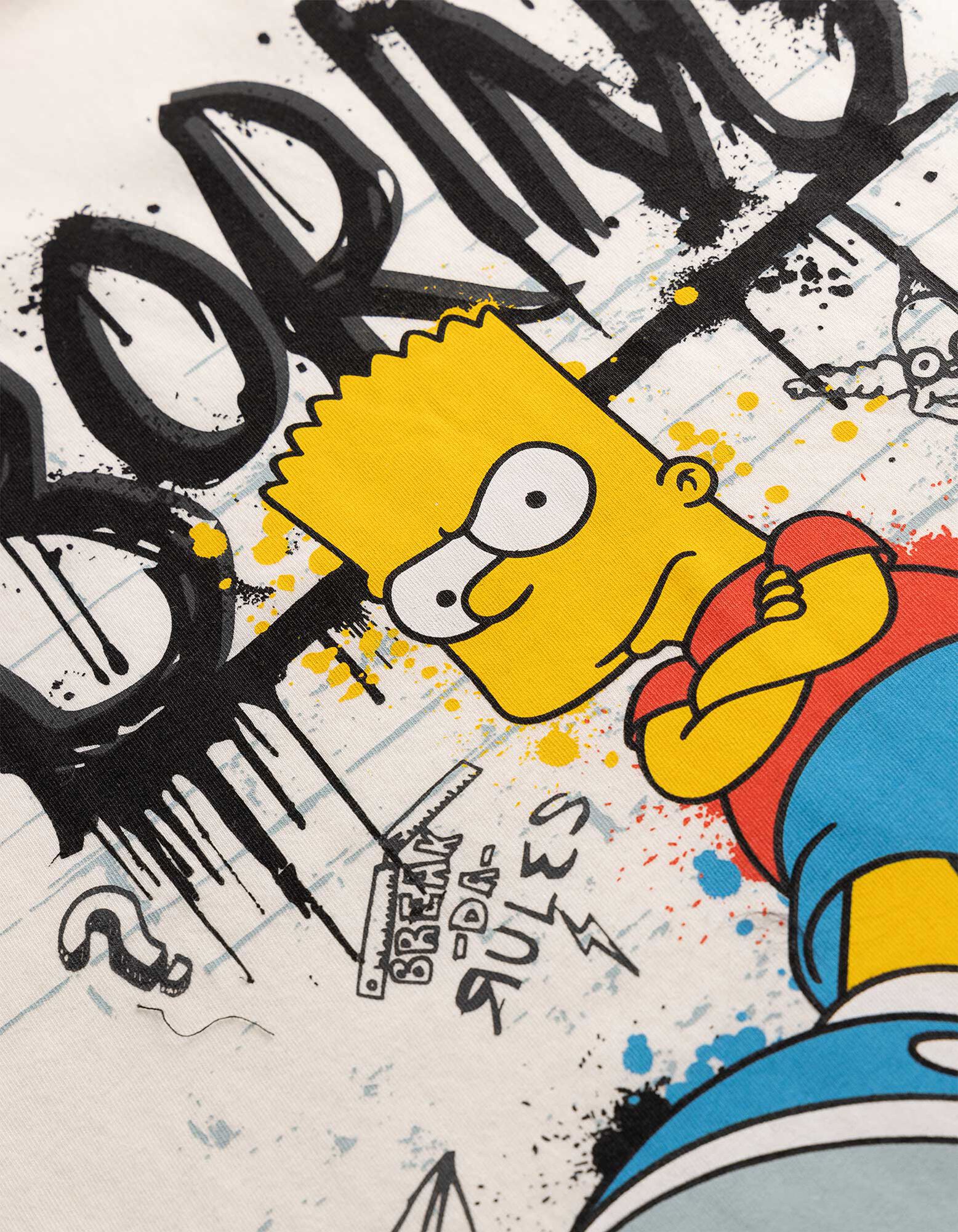 T-shirt - The Simpsons - Blanc cass&eacute;