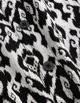 Blusentop - Allover-Print - Schwarz