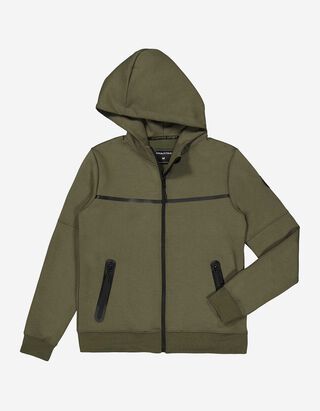 Sweatvest - Capuchon - donkergroen
