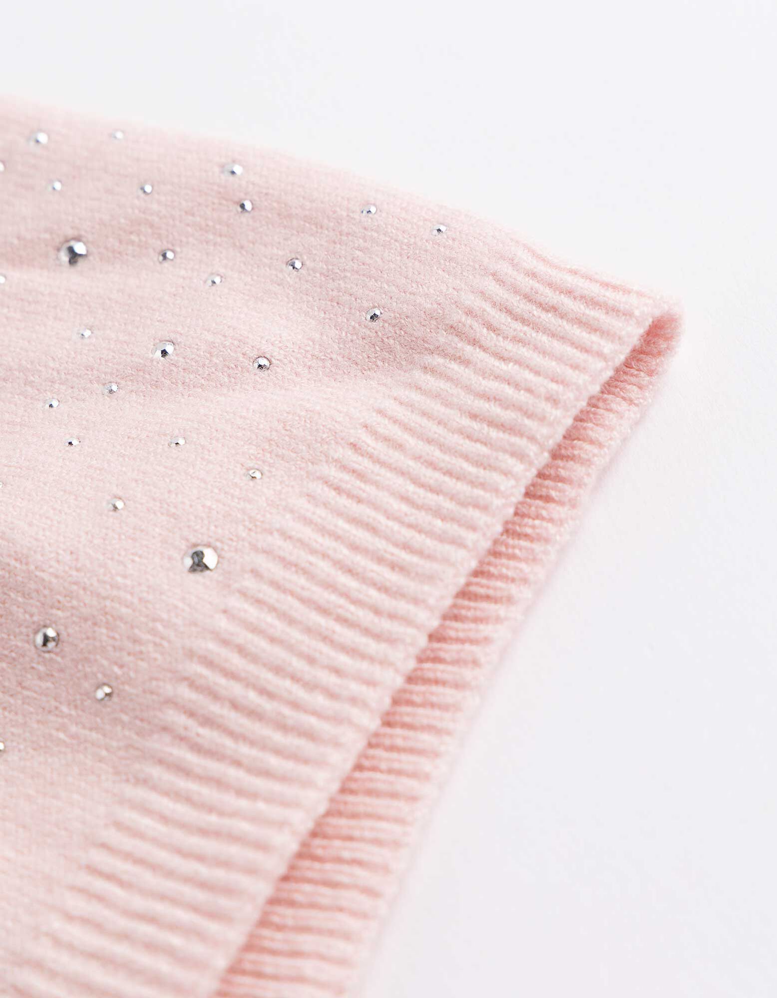 Beanie - Ziersteine - Rosa