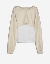 komplet s crop hoodie i gornjim dijelom - skraćen - bez