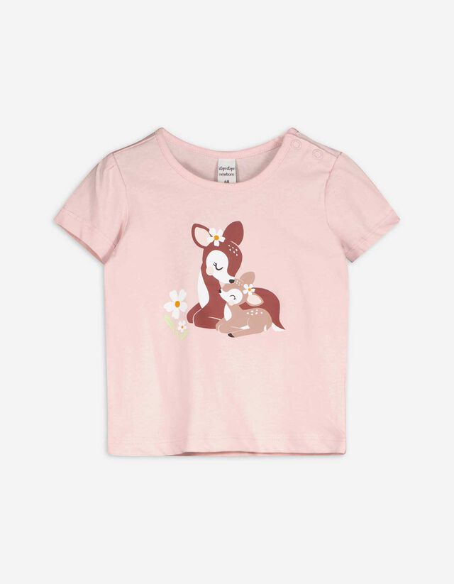 T-shirt - Print - roze