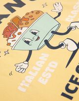 Póló - Hátul nyomtatott minta - világos sárga