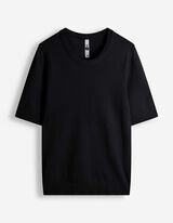 Pullover - Kurze &Auml;rmel - Schwarz