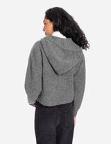 Kampsun - l&uuml;hendatud - tumehall