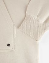 Šaty - Kapucňa s tunelovým sťahovaním - bezova