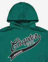 Hoodie - Tekstprint - donkergroen