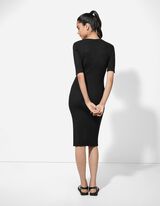 Kleid - Viskose-Mix - schwarz