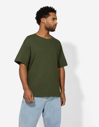 Tričko - Oversized Fit - tmavozelena