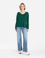 Marškinėliai ilgomis rankovėmis - LENZING™ ECOVERO™ - tamsiai zalias