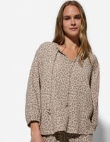 Blouse - Imprim&eacute; all-over - beige