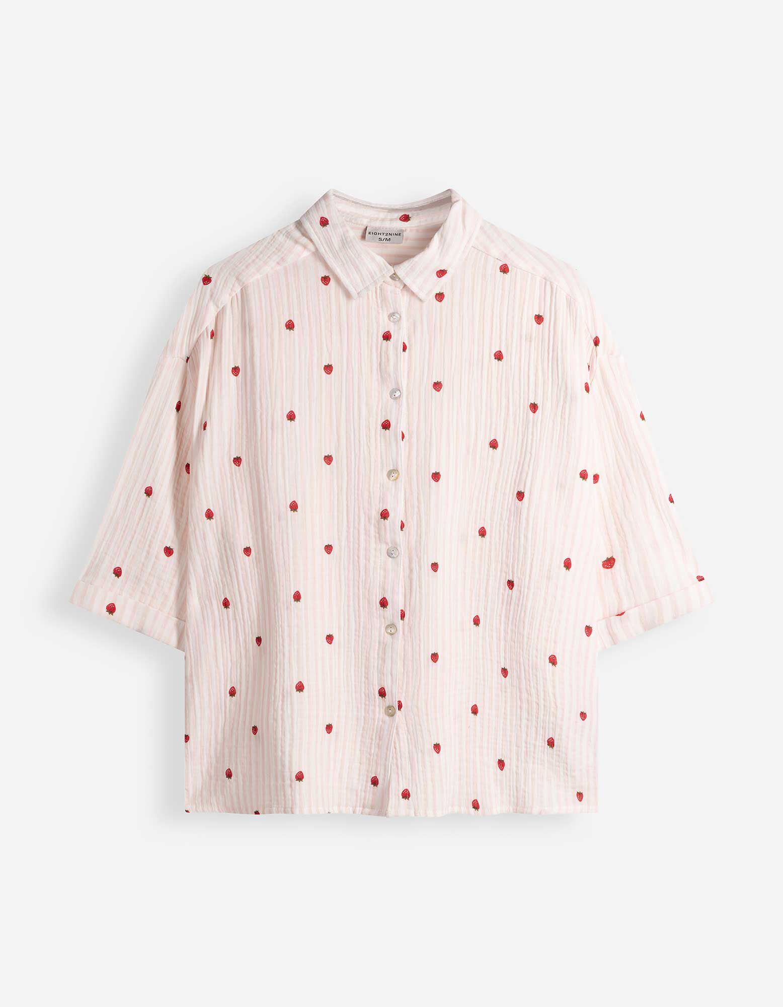 Bluse - Dreiviertel&auml;rmel - Rosa