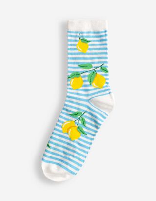 Socken - Allover-Muster - wei&szlig;