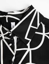 Camicia blusata - Viscosa - nero