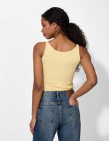 Top - Stretchanteil - hellgelb