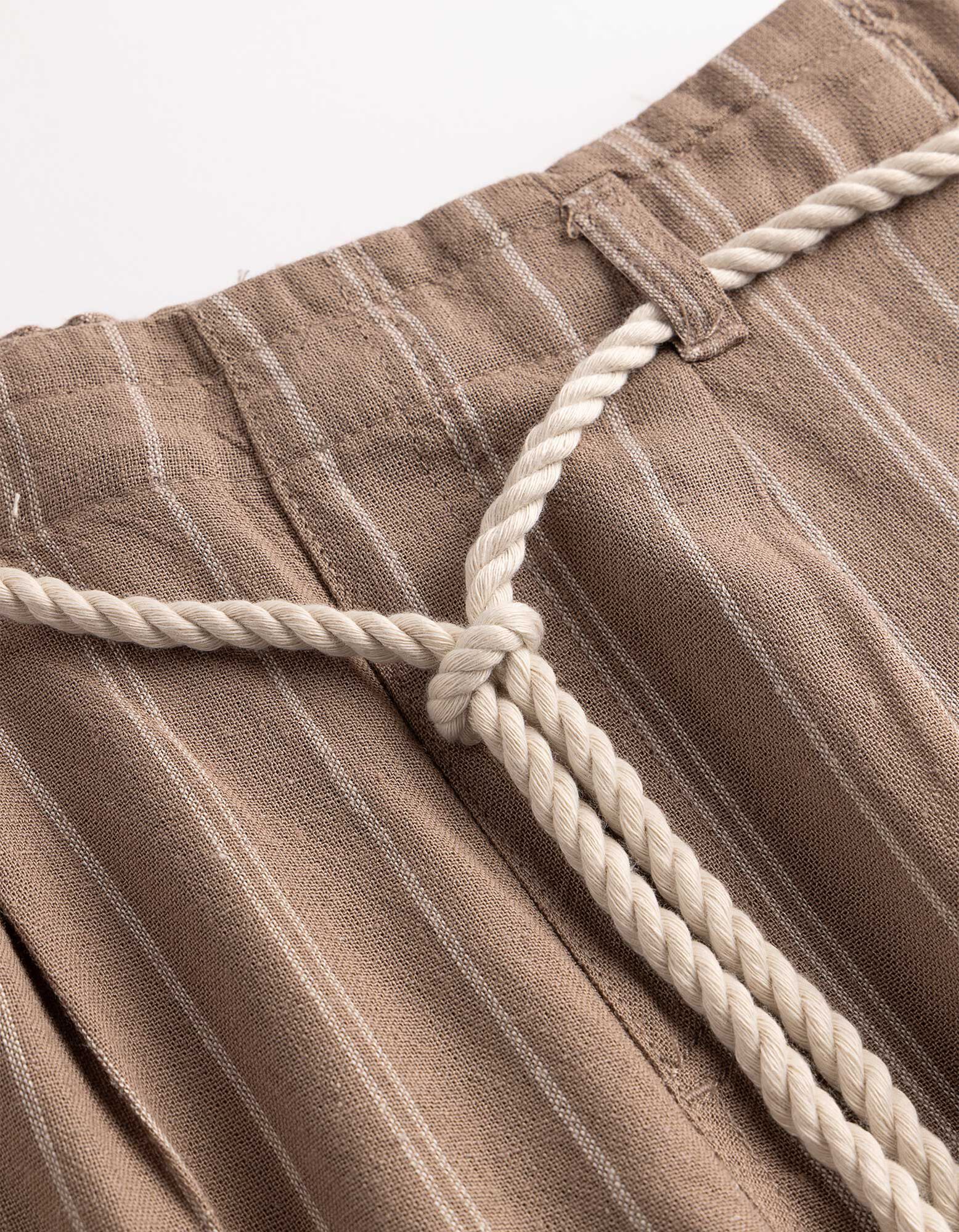Culotte - Leinen-Optik - Braun