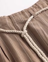 Culotte - Leinen-Optik - Braun