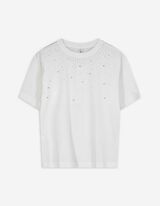 T-Shirt - Ziersteine - weiß