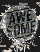 T-shirt - Paillettes doubleface - nero