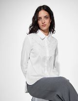 Halenka - Směs bavlny - bílá