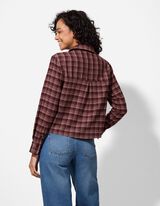 Blusa - Motivo a quadri - rosso scuro