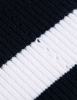 Gebreid overhemd - Geribde structuur - donkerblauw