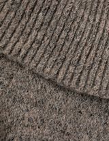 Strickkleid - Carmen-Ausschnitt - dunkelgrau