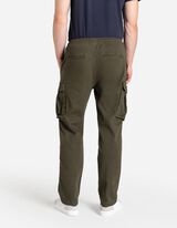 Hlače vojničkog stila - mje&scaron;avina pamuka - zelena