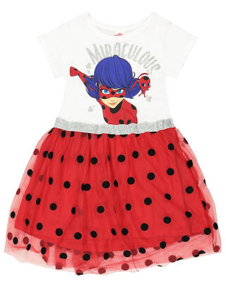 M&auml;dchen Kleid mit Miraculous-Print