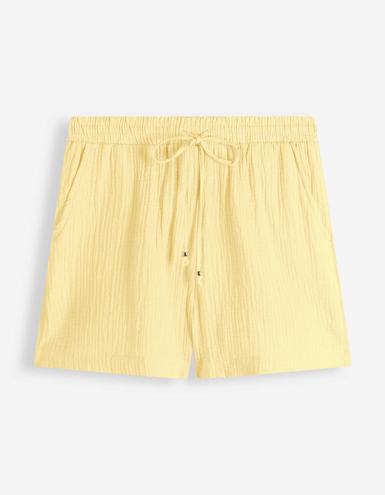 Shorts - Musselin - Hellgelb