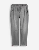Jeans - Elastischer Bund - grau
