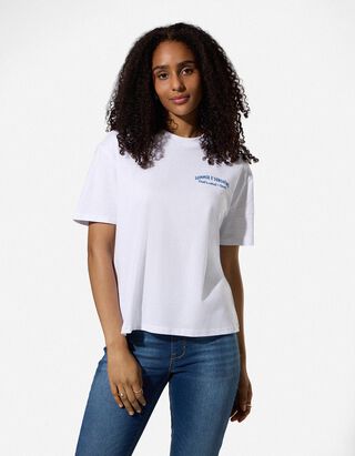 T-Shirt - Print - Wei&szlig;