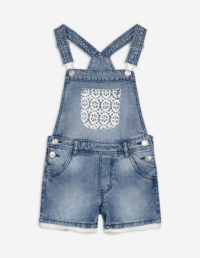 Salopette corta - Denim - celeste