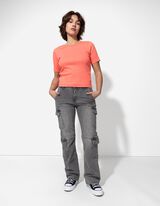 Mar&scaron;kinėliai - Mezginys stulpeliu - sviesiai raudonas