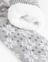 Dikke sokken - Kerst - lichtgrijs