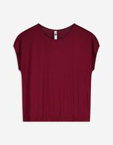 T-shirt - Bordi elastici - rosso scuro