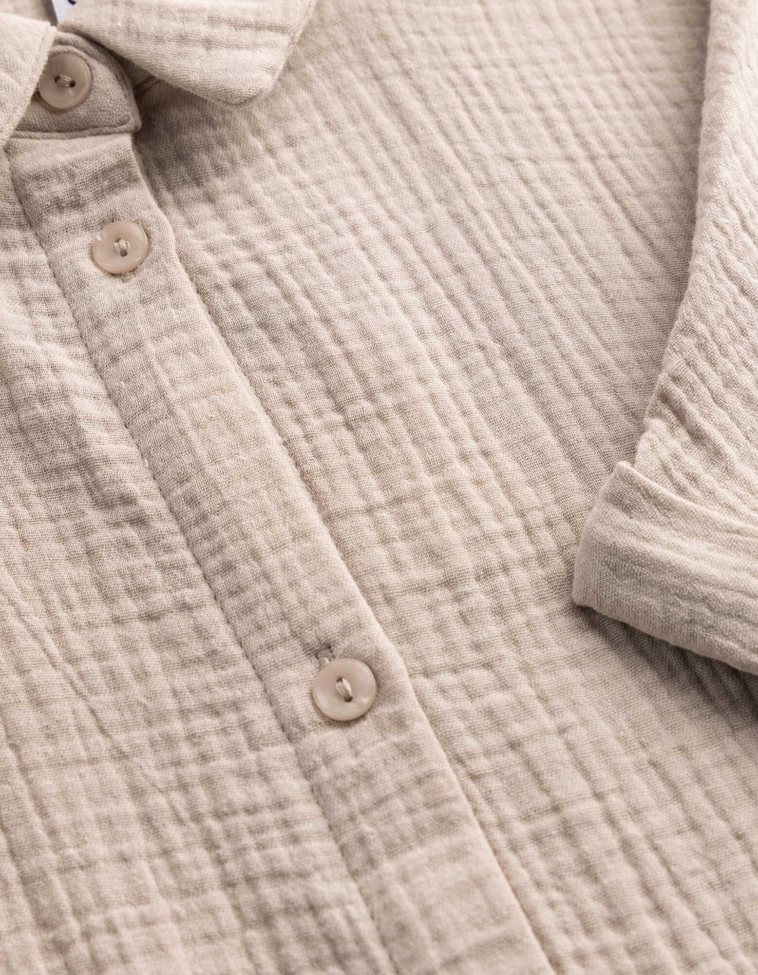 Hemd - Musselin - Beige