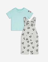 Komplet majica kratkih rukava i hlače - Mickey Mouse - svijetlo siva