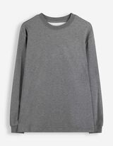 Tričko s dlouh&yacute;m ruk&aacute;vem - Nadměrn&yacute; střih Oversized Fit - Tmavě &scaron;ed&aacute;