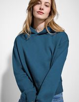 Hoodie - einfarbig - blau