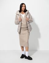 Tepitud jope - ääres pingutusnöör - beezh