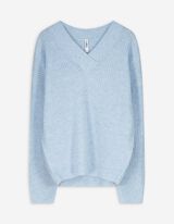 Pullover - V-Ausschnitt - hellblau
