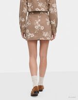 Midirock - Florales Muster - Braun
